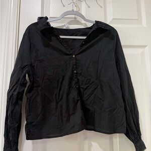 Old Navy Black Button-Up Blouse